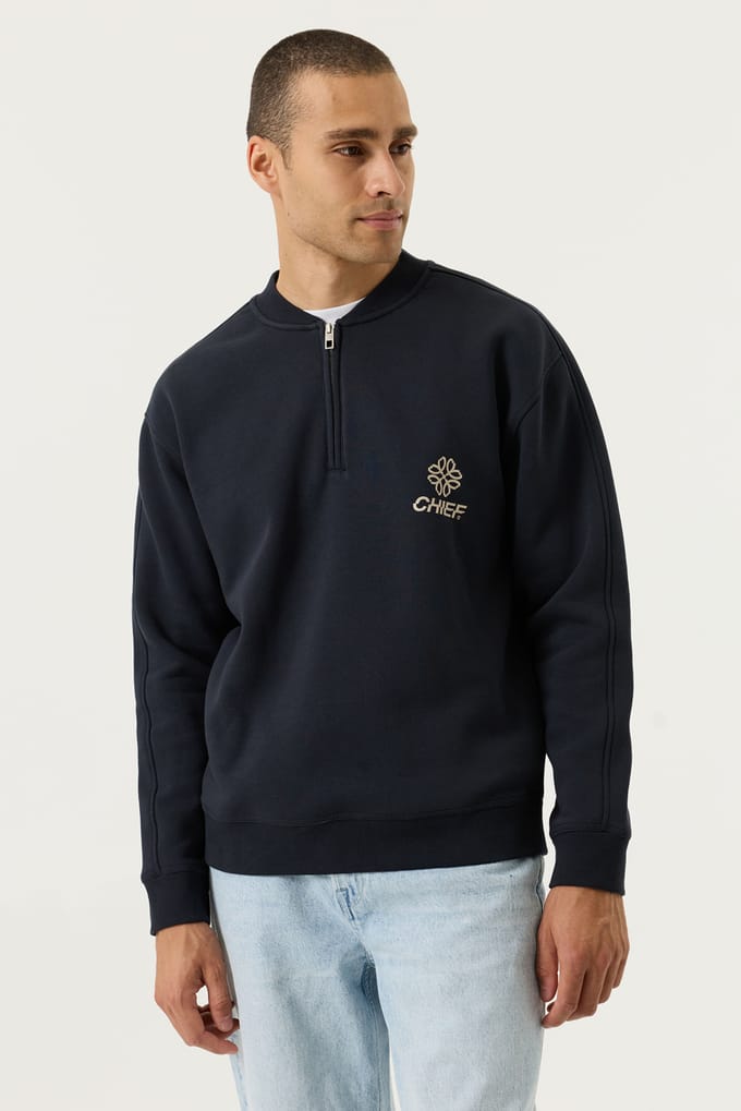 Chief Heren Sweater Zwart - Maat L