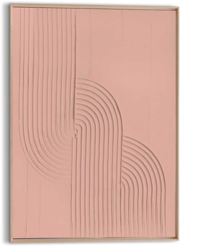 Schilderij 3D Art Knot - nude/terra - 70 x 50 - Hout - REINDERS