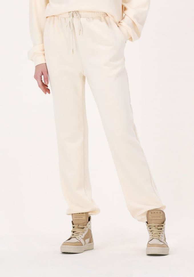 Lollys Laundry Mona Pants Dames - trainingsbroek - Ecru - Maat XS