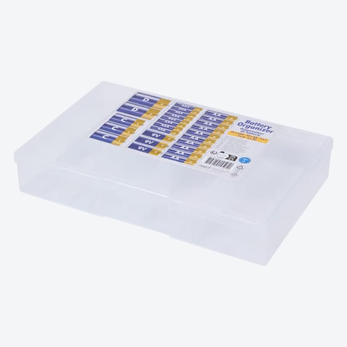 Batterij bewaarbox - AA/AAA/9V/D/C - Batterijopslagdoos - Transparant - Milieubewust - Bewaren - Handig