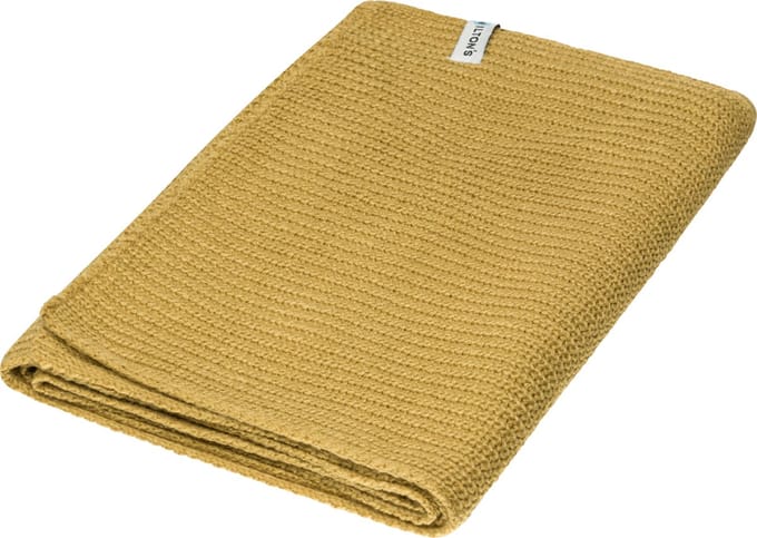 Grof Gebreide sjaal - 160 x 25 cm - Mostert geel