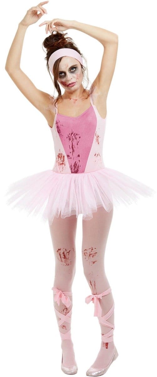 Smiffys Kostuum -L- Zombie Ballerina Roze