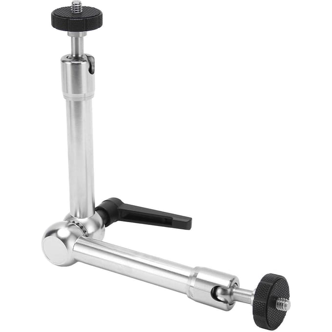 Bras articulé à friction réglable Rotule Support universel pour caméra Bras rotatif avec vis filetée 1/4 de pouce pour LCD white