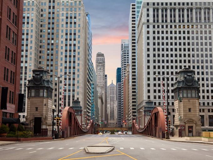 Fotobehang - Chicago street.