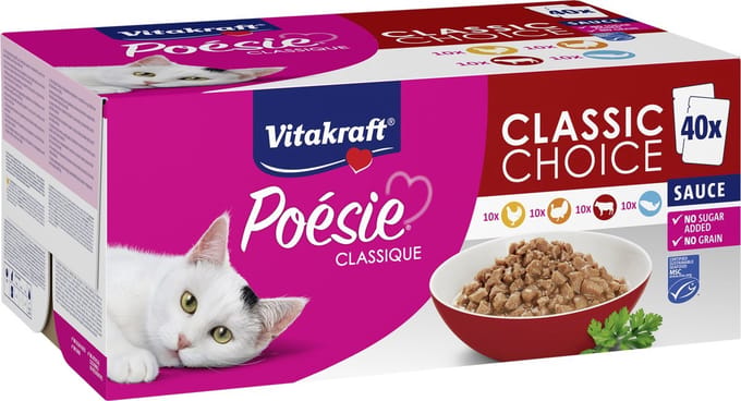 Vitakraft - Big Pack Poesie Classique MSC, 2 X 85g x 40st