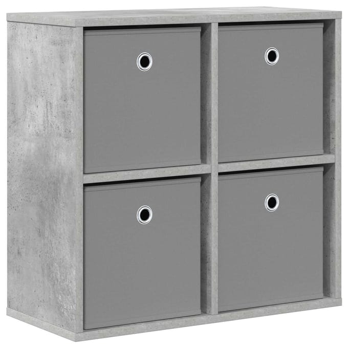 vidaXL - Dressoir - Beton - Grijs - 59,5 - x - 27 - x - 57 - cm