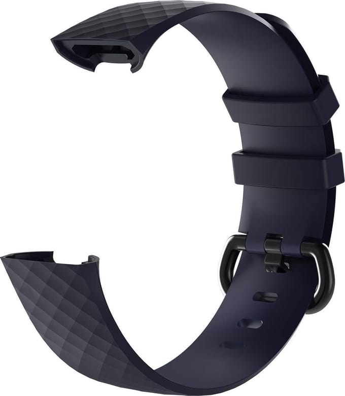 watchbands-shop.nl Siliconen bandje - Fitbit Charge 3 - Zwart - Small