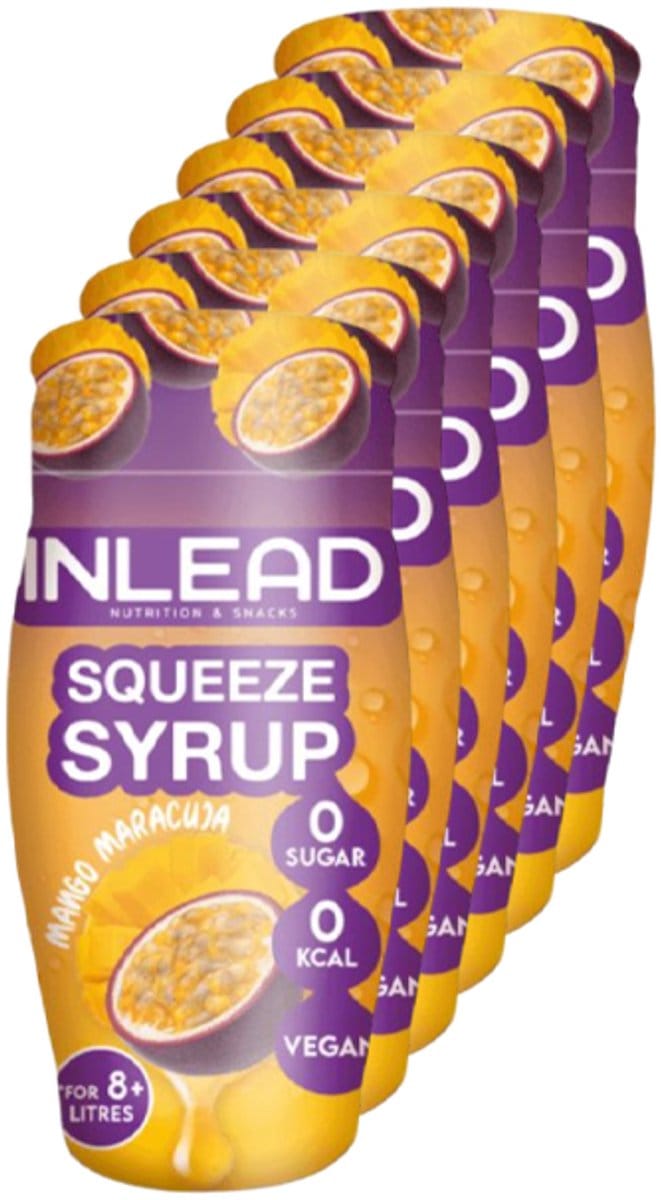 Inlead | Squeeze Syrup | Mango Maracuja | 6 stuks | 6 x 65 ml