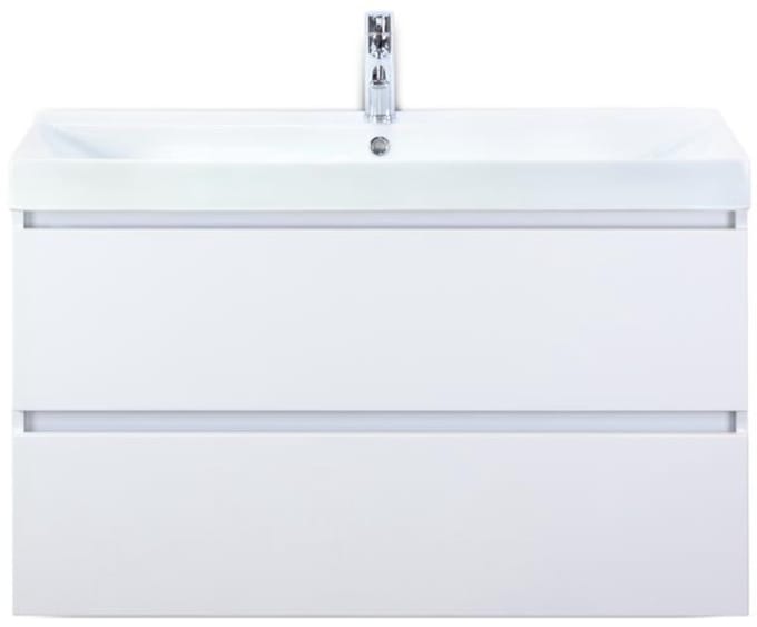 Maxx XL Badmeubelset 100 cm - Wit Hoogglans - Wastafel Just 1 Kraangat