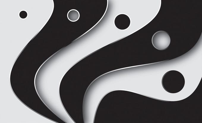 Abstract Modern Pattern Black White Photo Wallcovering