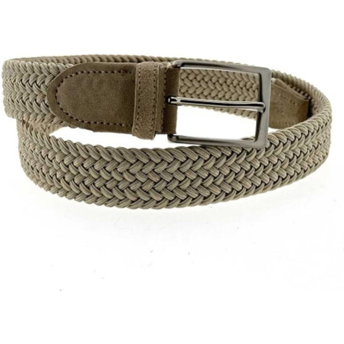 LeCram 1002 Elastische vlecht riem beige, 105