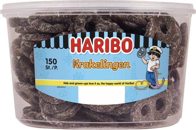 Haribo Drop Krakelingen - 150 stuks