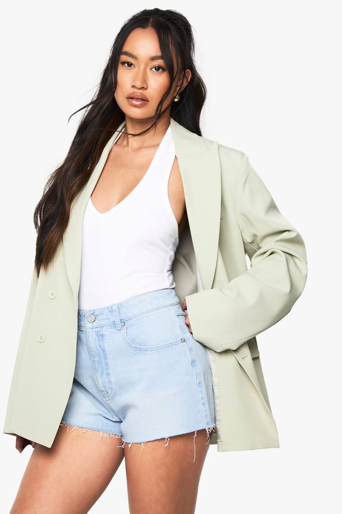 boohoo Dames Denim Mini Shorts | Gebleekt | Maat: 42