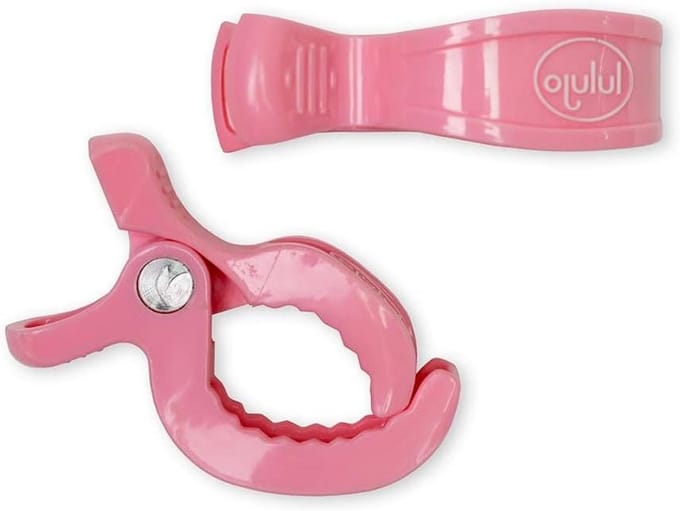 Kinderwagen clip - Buggy clip - Dekens Bevestigen - Set van twee clips - Roze