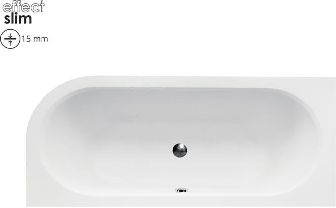 Badland AVITA SLIM hoekbad 150 x 75 cm links wit