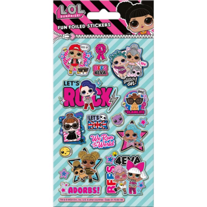 LOL Verrassing Glitter Stickers
