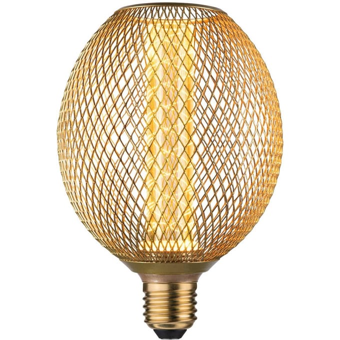 Metallic Glow Standaard 230 V LED Globe E27 Spiral 200lm 4,2W 1800K Messing