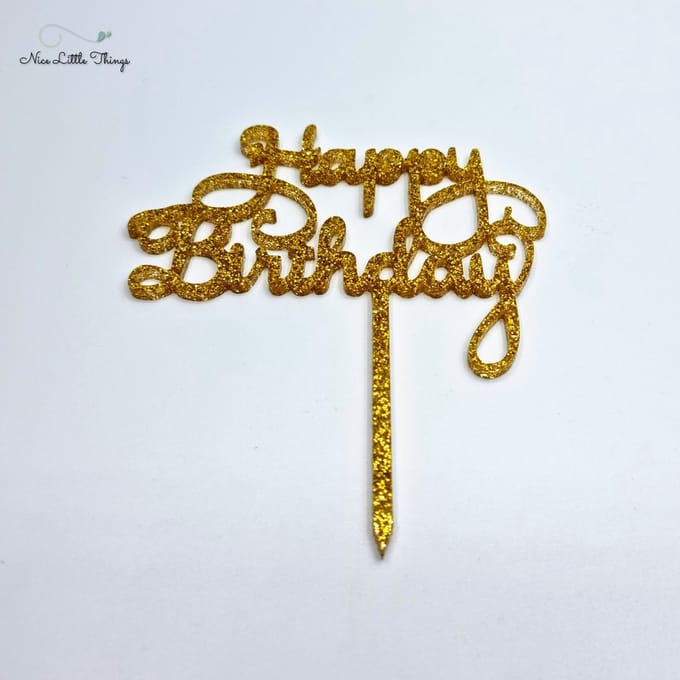 [Nice Little Things] - Taarttopper Happy Birthday Glitter