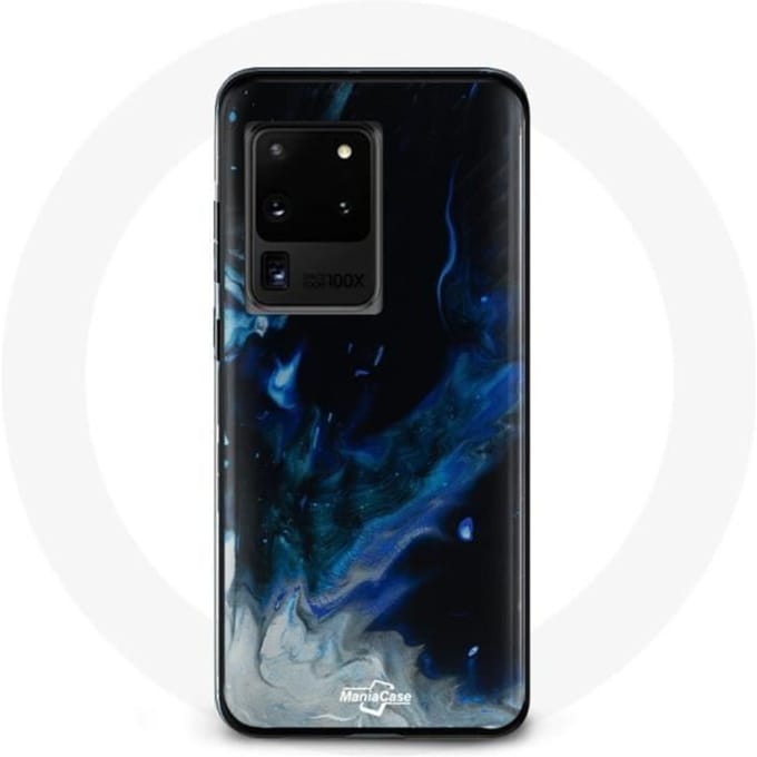 Coque - Samsung - Galaxy S20 Ultra - Souple - Nuages de fumée - Multicolore noir bleu gris gris