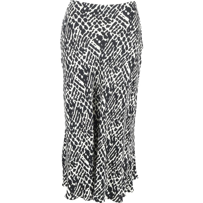 Ba&Sh Oddy bedrukte midi-rok in zwart-wit viscose