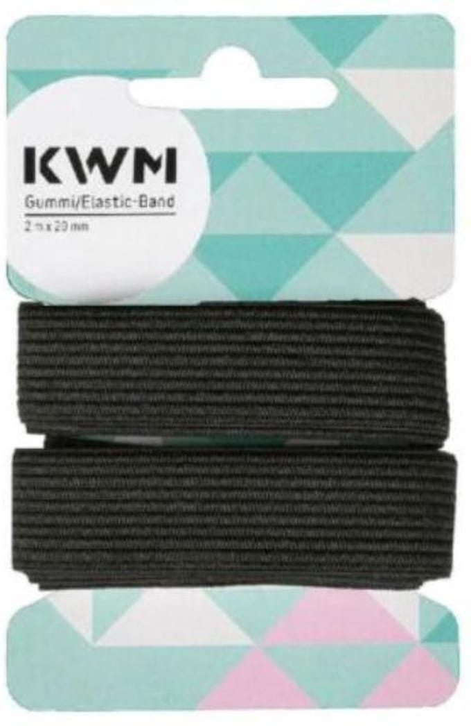 KWM ekastiek 2 m x 20 mm zwart