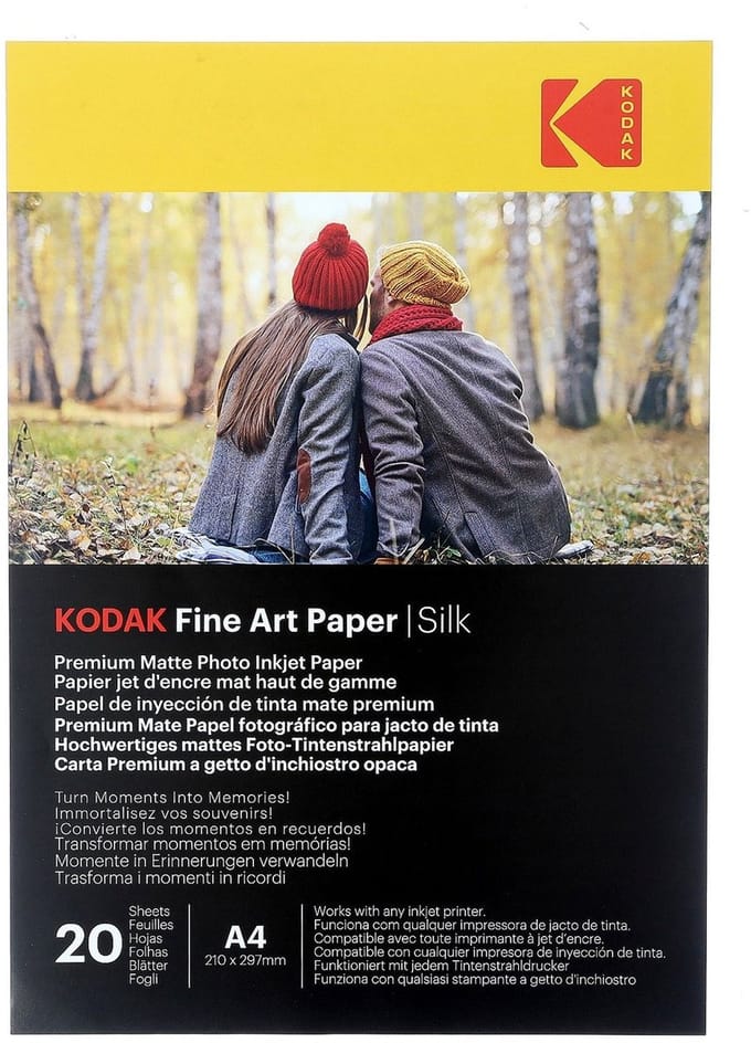 Kodak Fine Art Papier Zijdeachtig A4 260 g - 20 snelheden