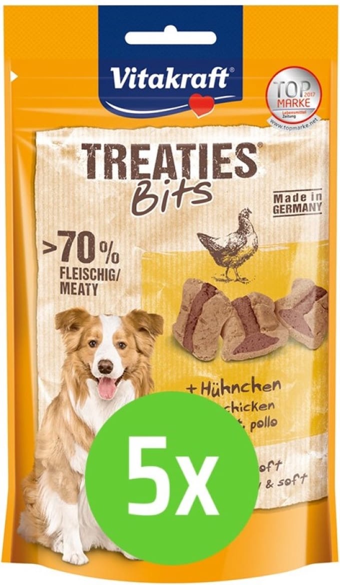 Vitakraft Treaties Bits Bacon Style - 120 gram - 5 verpakkingen