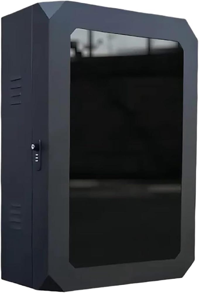 Lader Behuizing - Laadstation Box - Buiten Opladen - Afsluitbaar Gehard Glas - Medium Formaat - Zwart
