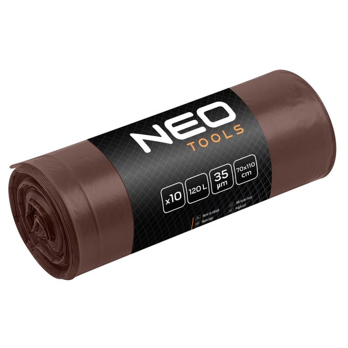 NEO TOOLS 15-994 - Afvalzak - 120L - Bruin - 35 mic