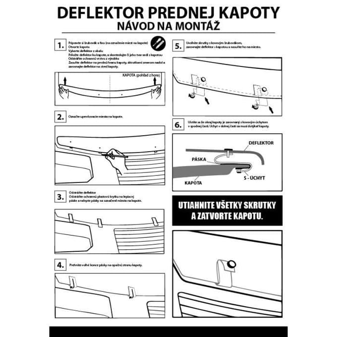 Déflecteur de Capot - SCOUTT - Volkswagen Caravelle T5 - Plastique ABS - Installation Facile - Noir noir