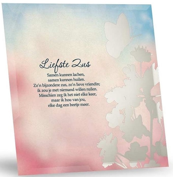 Silver Silhouette spiegeltje liefste zus