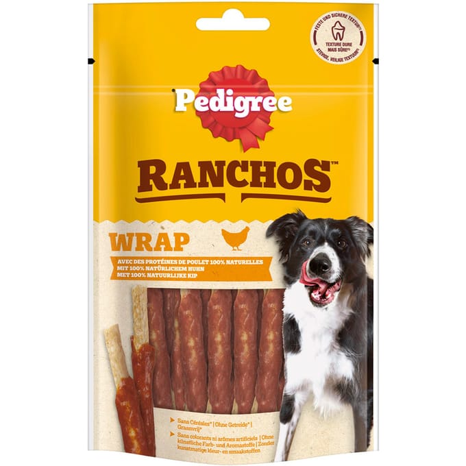 Pedigree Ranchos Wrap - Voordeelpakket: Kip 8 x 60 g
