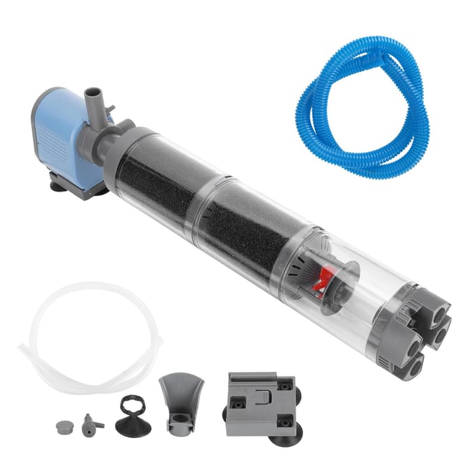 ZY3000F5 5 in 1 Aquarium Vissenkom Filter Ultra Stil 3-Traps Multifunctionele Pomp gray