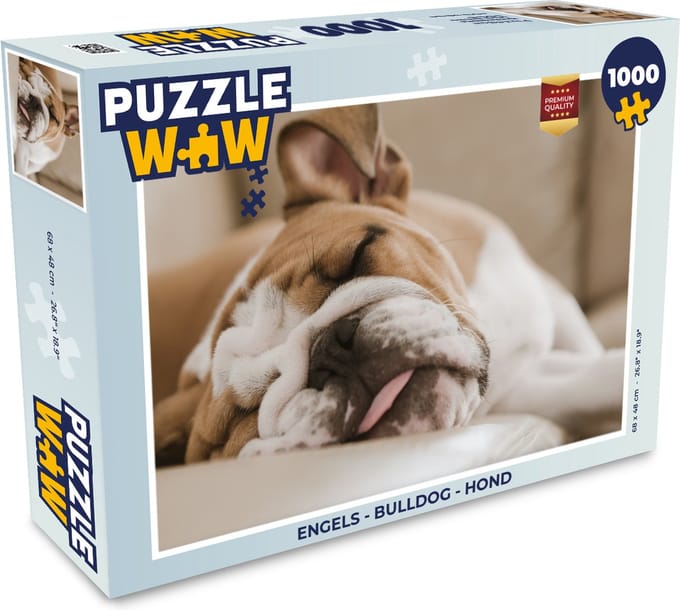 Puzzel Engels - Bulldog - Hond - Legpuzzel - Puzzel 1000 stukjes volwassenen