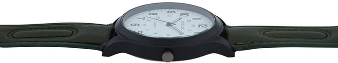 EXCELLANC Herenhorloge lederimitatie Mineralglas