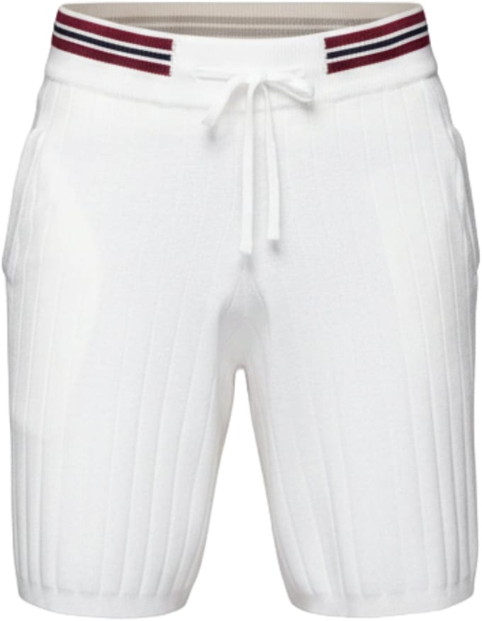 OMBRE Korte Broek - Regular Fit - Viscose - Trekkoord Wit M