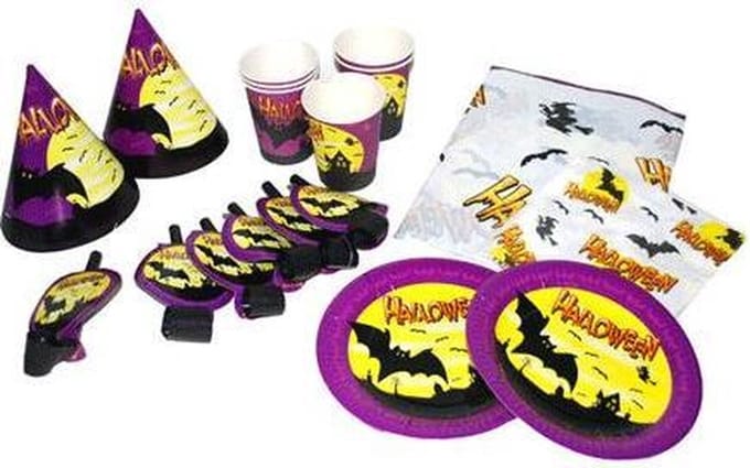 Halloween horror themafeest/kinderfeest tafelversiering 6-persoons