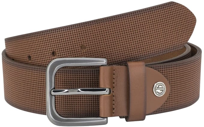 LINDENMANN leren heren riem - bruin