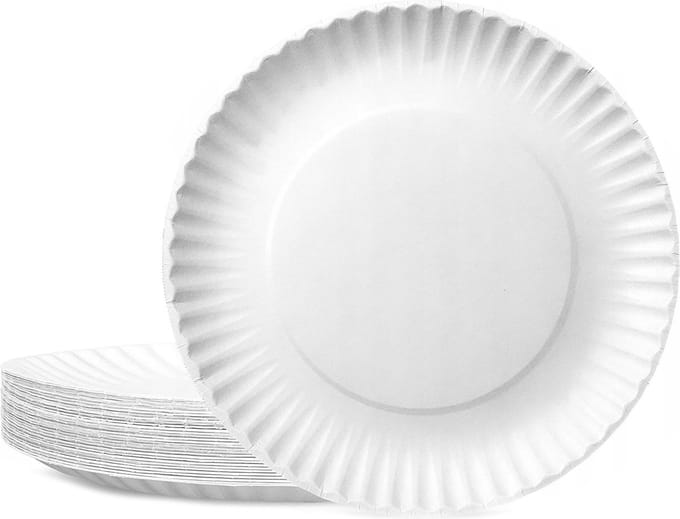 Papieren borden groot 23cm wit EKO
