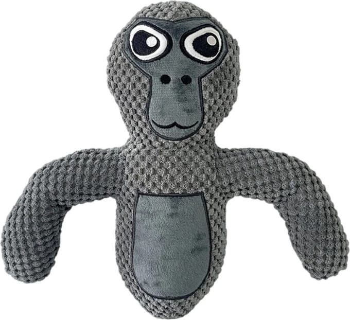 Klikkopers® - Gaming Knuffel - Gorilla Knuffel - Zwart/Grijs - VR Game Knuffel - 25 cm
