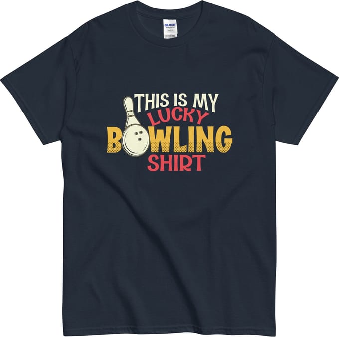 Tshirt voor Bowlers - Dames Heren - Lucky Bowling Shirt - Blauw - S