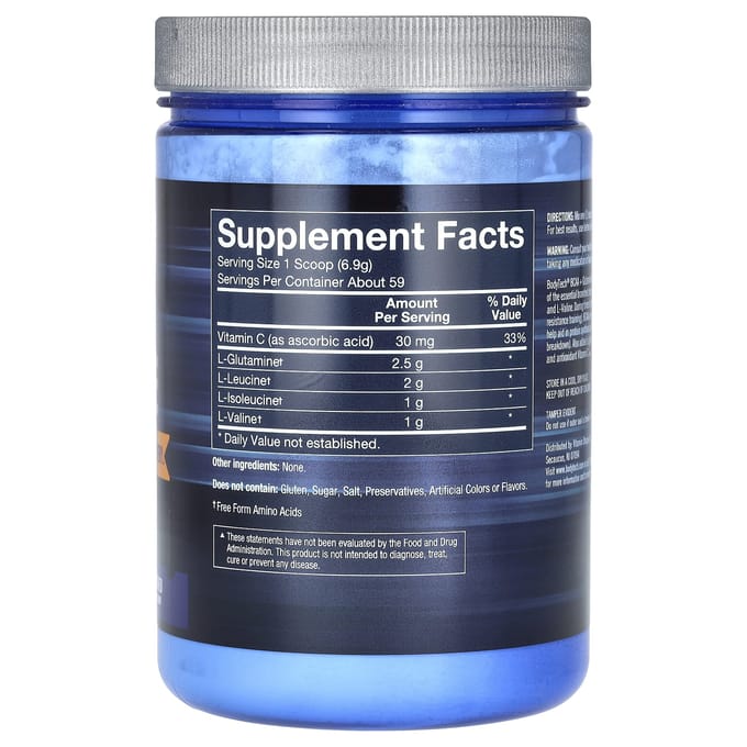 BodyTech, Poudre BCAA + Glutamine, Non aromatisée, 14,4 oz (409 g)