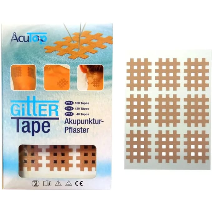 AcuTop - Gittertape / Cross tape Small - Type A Beige - 180 stuks