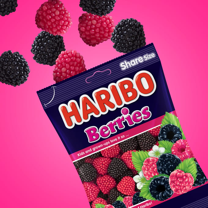 Haribo Haribo Bessen 80g x 4 zakjes