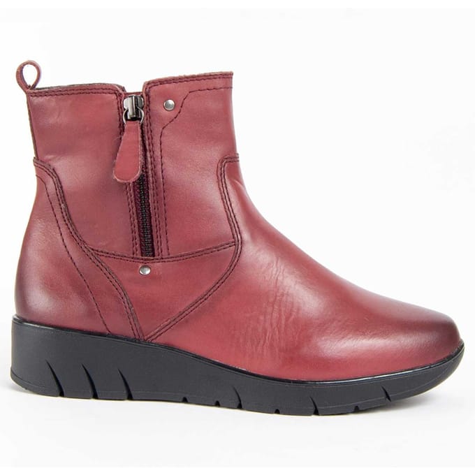 Botín Casual De Piel Para Mujer.  Purapiel  Botilina3  99470 36 bordeaux