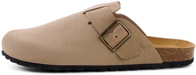 camel active Leren muiltjes met kurkvoetbed - Maat - Beigemenswear-44