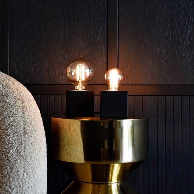 Calex Filament LED Lamp - E27 - Vintage Lichtbron - 8cm - Goud - Warm Wit Licht - Dimbaar