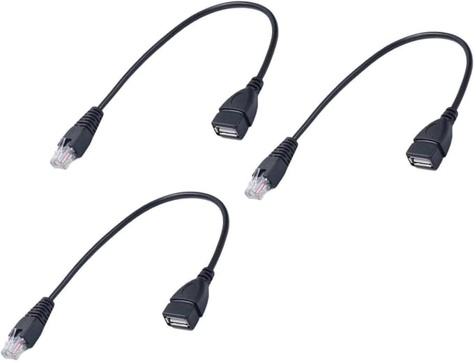 USB Naar RJ45 Converter - Ethernet Adapter - Netwerk Uitbreiding - Plug En Play - 30 cm - Zwart