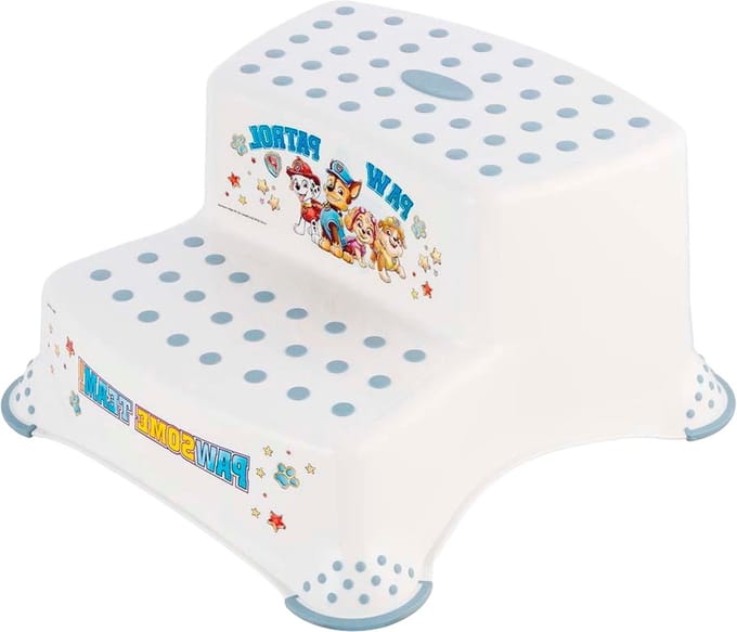 Keeeper PAW Patrol - Opstapje - antislip platform - max 120kg - Wit/Blauw 2 Treden