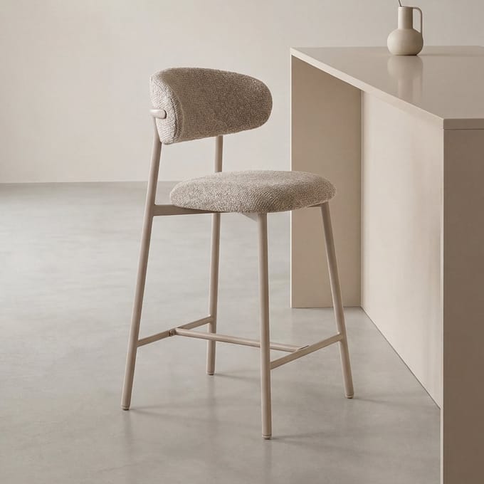 LABEL51 Kaito Barkruk - Naturel - Geweven - Laag - Kruk -
